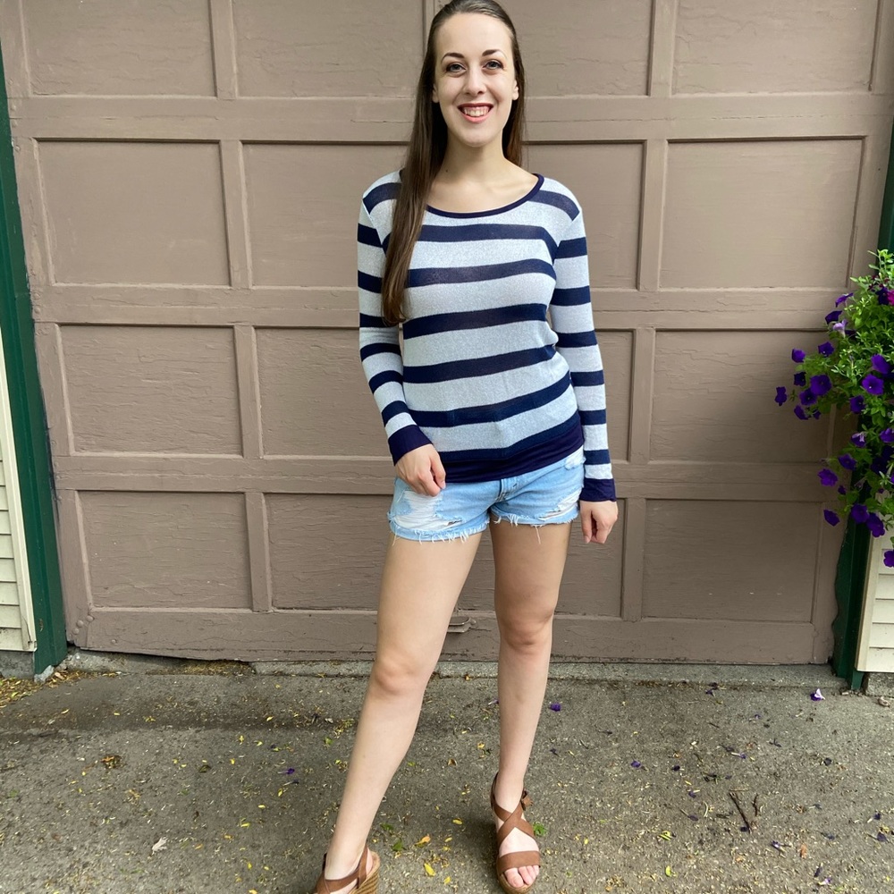 Forever21 blue/white sparkly sweater